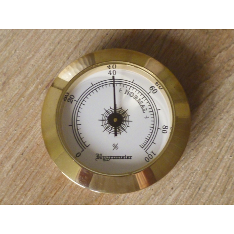Golden Hygrometer for Humidor Facade