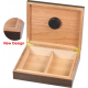 Cigar Humidor for ca. 20 Cigars with Walnut Finish